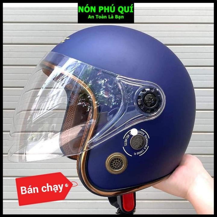 Nón bảo hiểm 3/4 kính dài Phú Quí hàng chất lượng dẹp Mh01