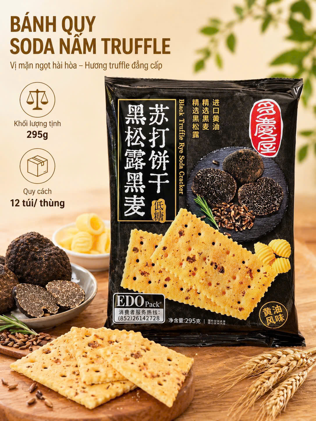 SET 2 Hộp Bánh Quy Nấm Truffle Soda Biscuits
