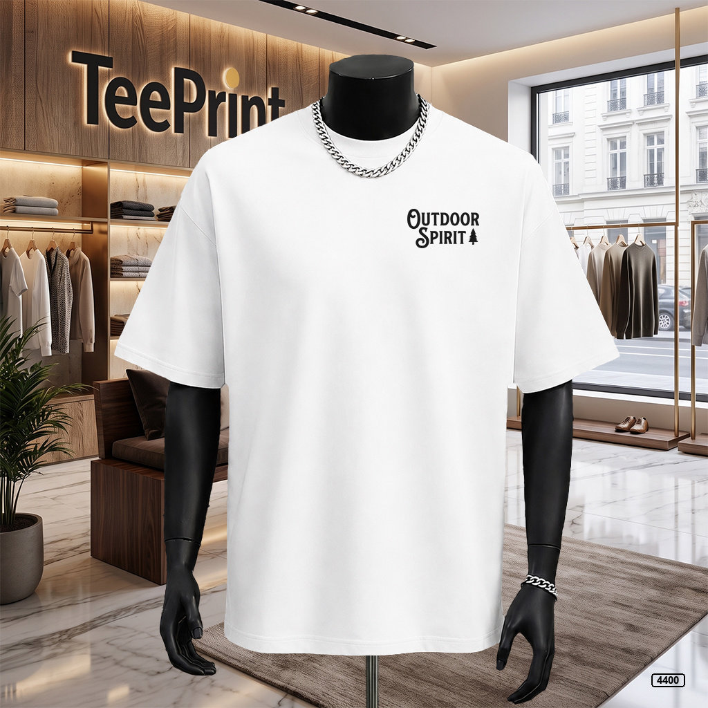 Áo thun nam outdoor spirit form rộng TeePrint 4400