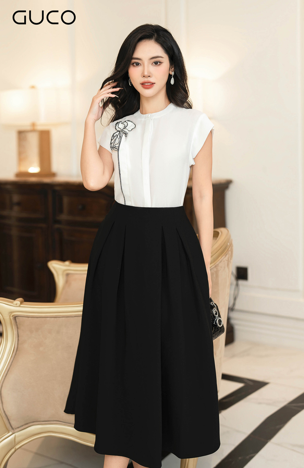V10020DEN - CHÂN VÁY XÒE XẾP LY LỚN - ĐEN_thumbnail_3
