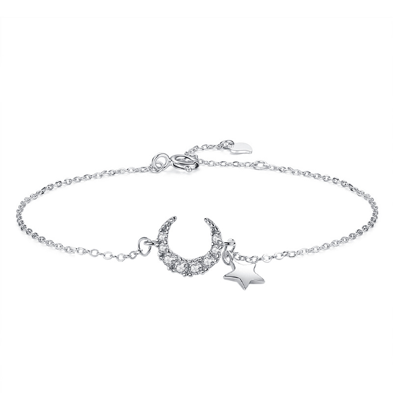 Vòng Tay Bạc S925 Nữ Mẫu Trăng Sao Đính Đá Zircon Thời Thượng HTT035_thumbnail_5
