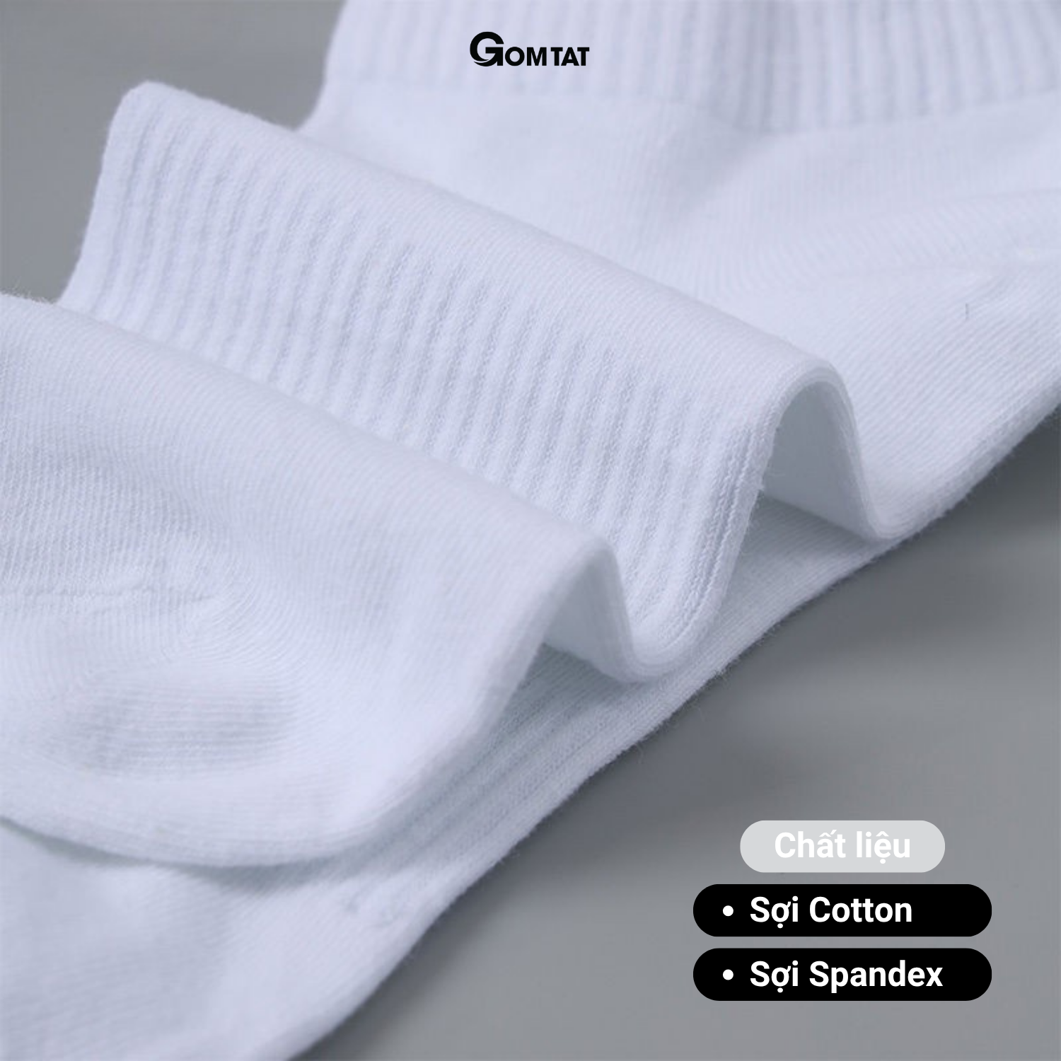 Combo tất trơn cổ cao/trung/ngắn GOMTAT, tất thể thao basic chất cotton thoáng khí - OAS-1704_thumbnail_5