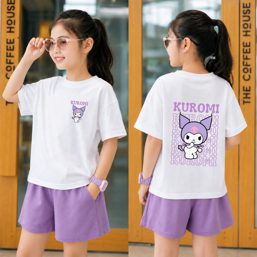 Set bộ thun bé gái in hình Hello Kitty và Kuromi - Kids SB001_thumbnail_5