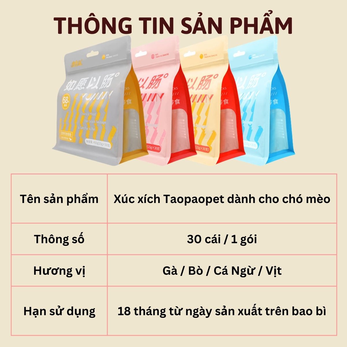 Xúc xích dinh dưỡng cao cấp Taotaopet 15g_thumbnail_4