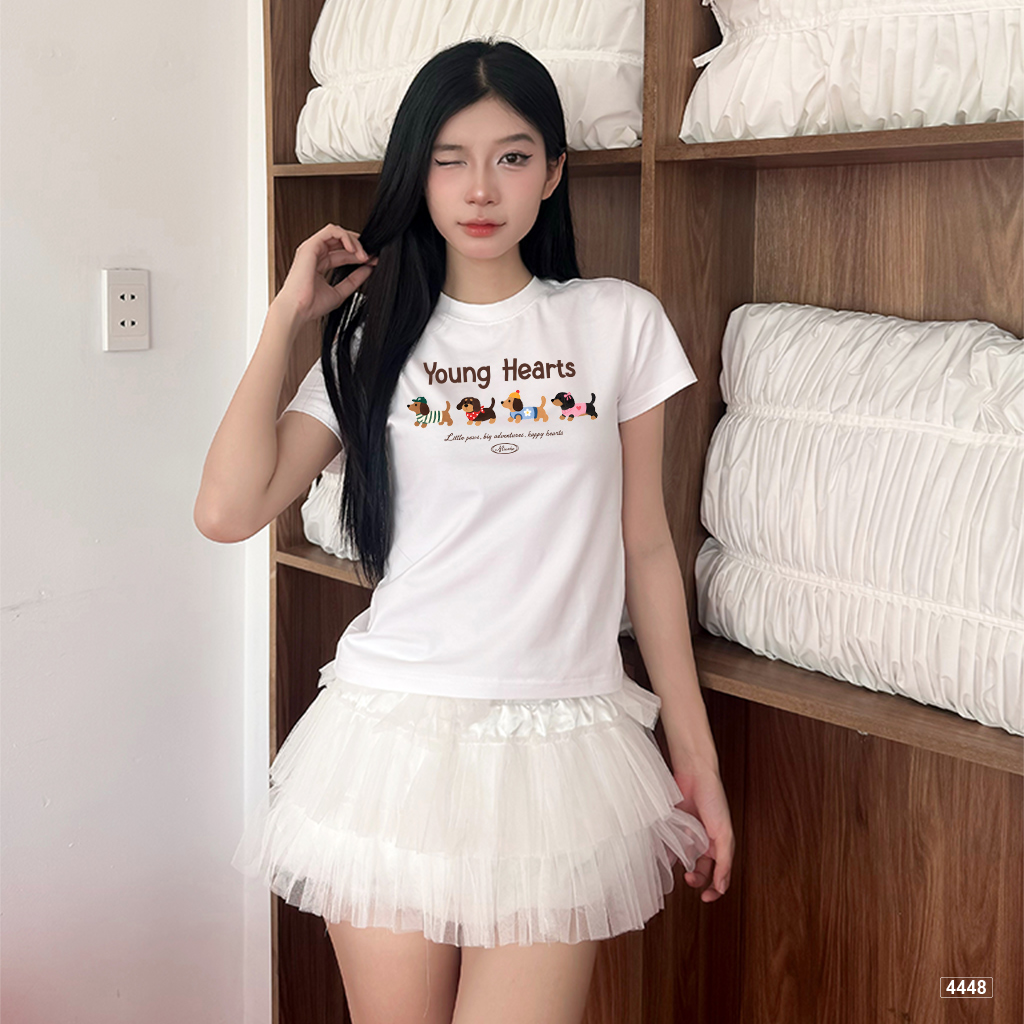 Áo baby tee Hàn Quốc young hearts form tôn dáng Miucho 4448_thumbnail_4