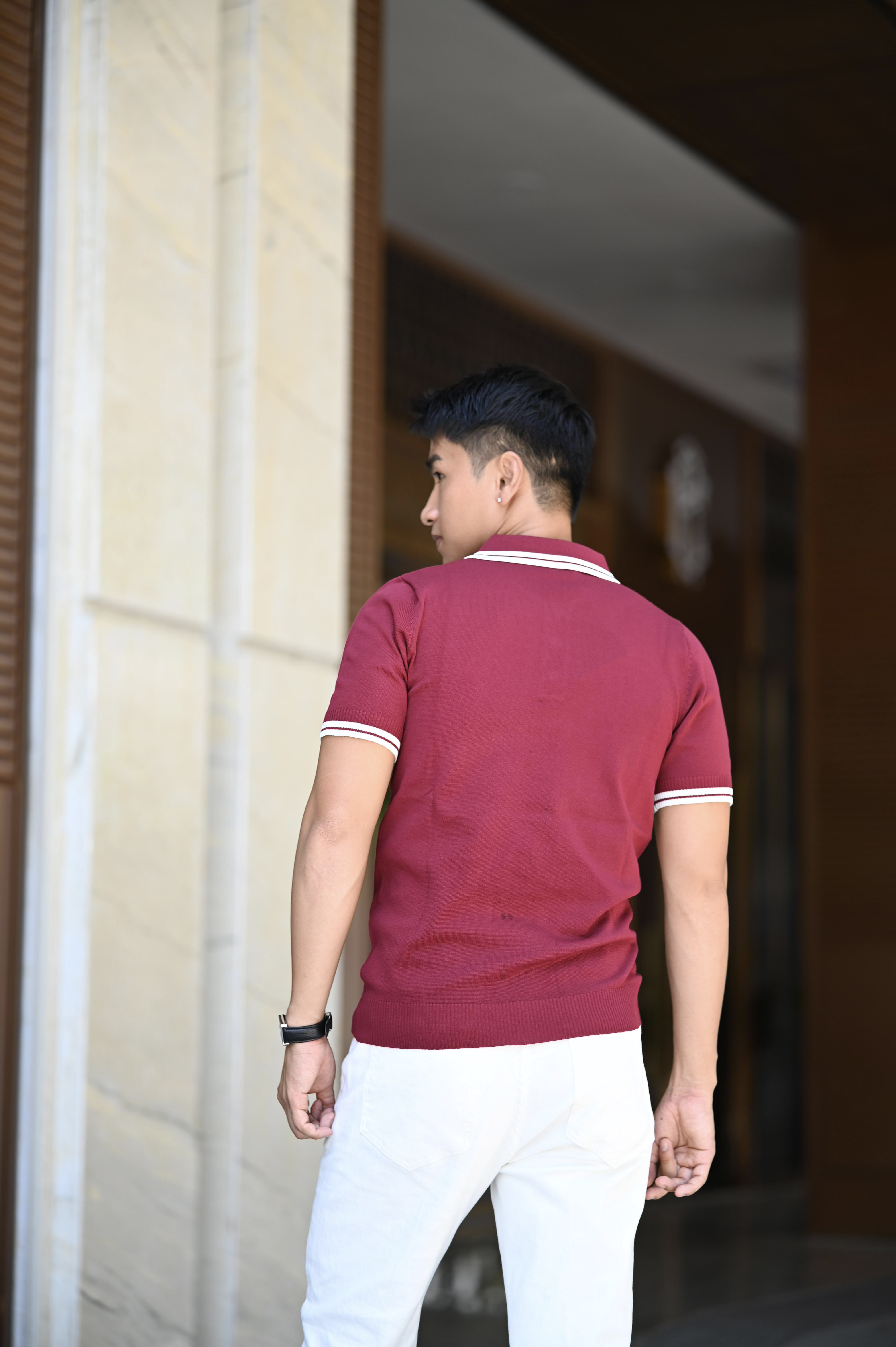 PB5 - Áo Polo Nam Mùa Hè Cổ Ve Lật Tay Ngắn Thêu Họa Tiết Thời Trang_thumbnail_4