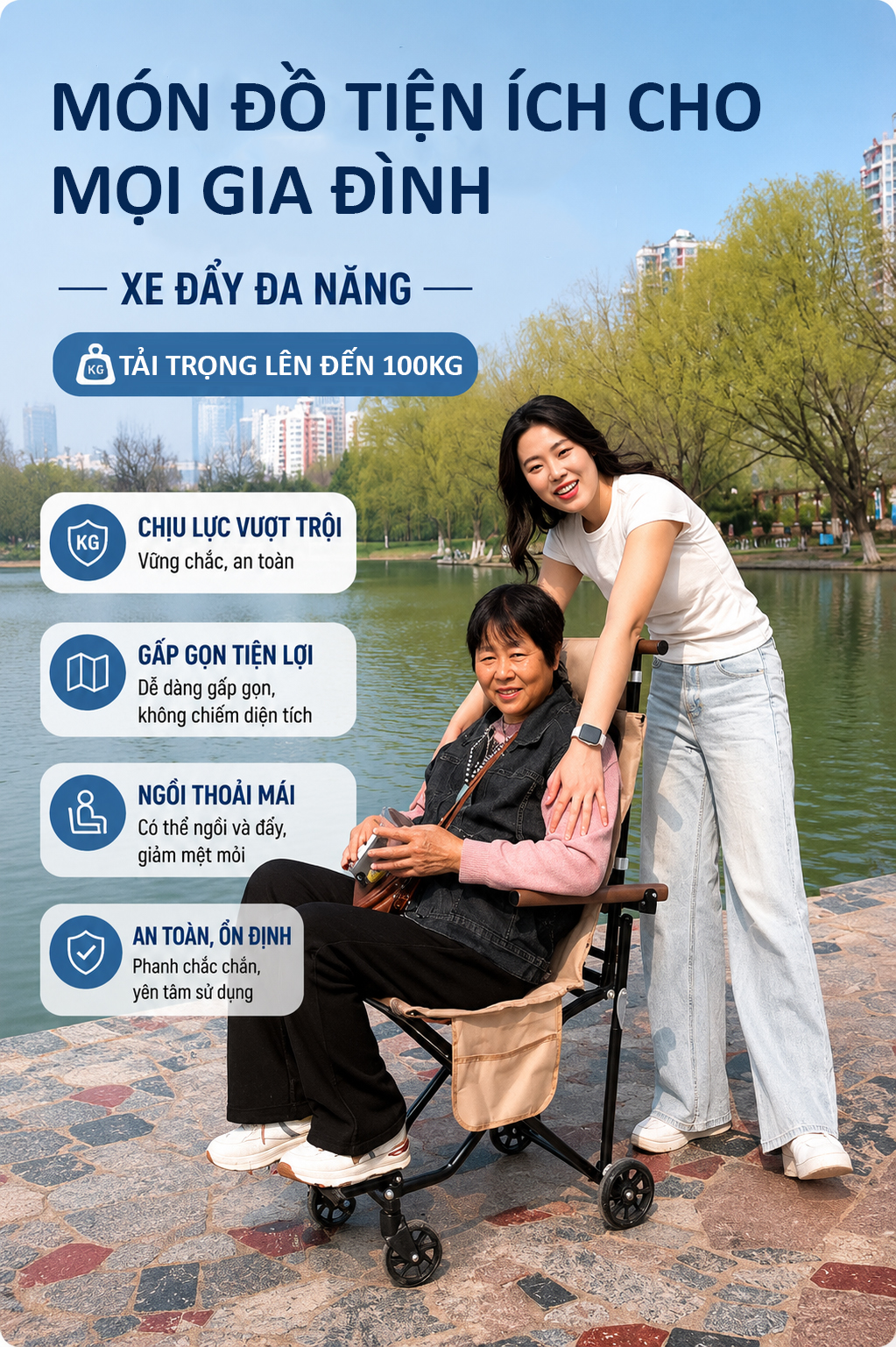Xe Đẩy Dã Ngoại Gấp Gọn Thông Minh Thế Hệ Mới_thumbnail_1
