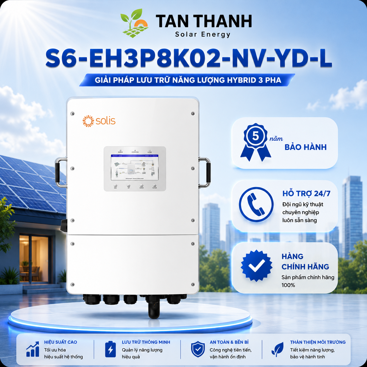 Inverter hybrid Solis S6-EH3P8K02-NV-YD-L