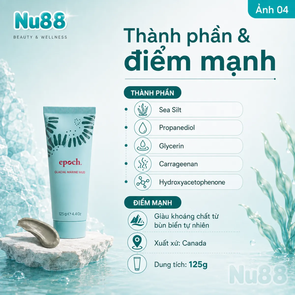 Mặt Nạ Bùn Biển Tự Nhiên Epoch Glacial Marine Mud (125 g)_thumbnail_7