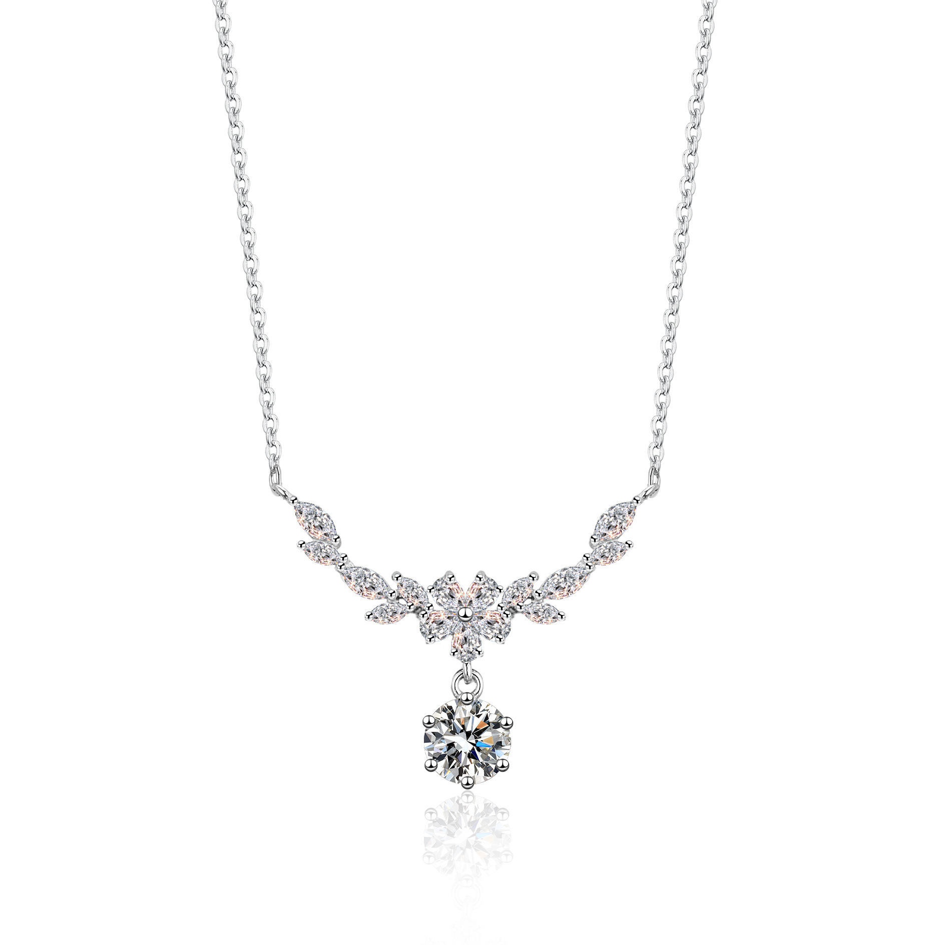 Dây Chuyền Bạc Nữ Đính Đá Quý Zircon 1 Carat S925 | Tinh Xảo & Thanh Lịch DCN128 BTXL-067_thumbnail_1