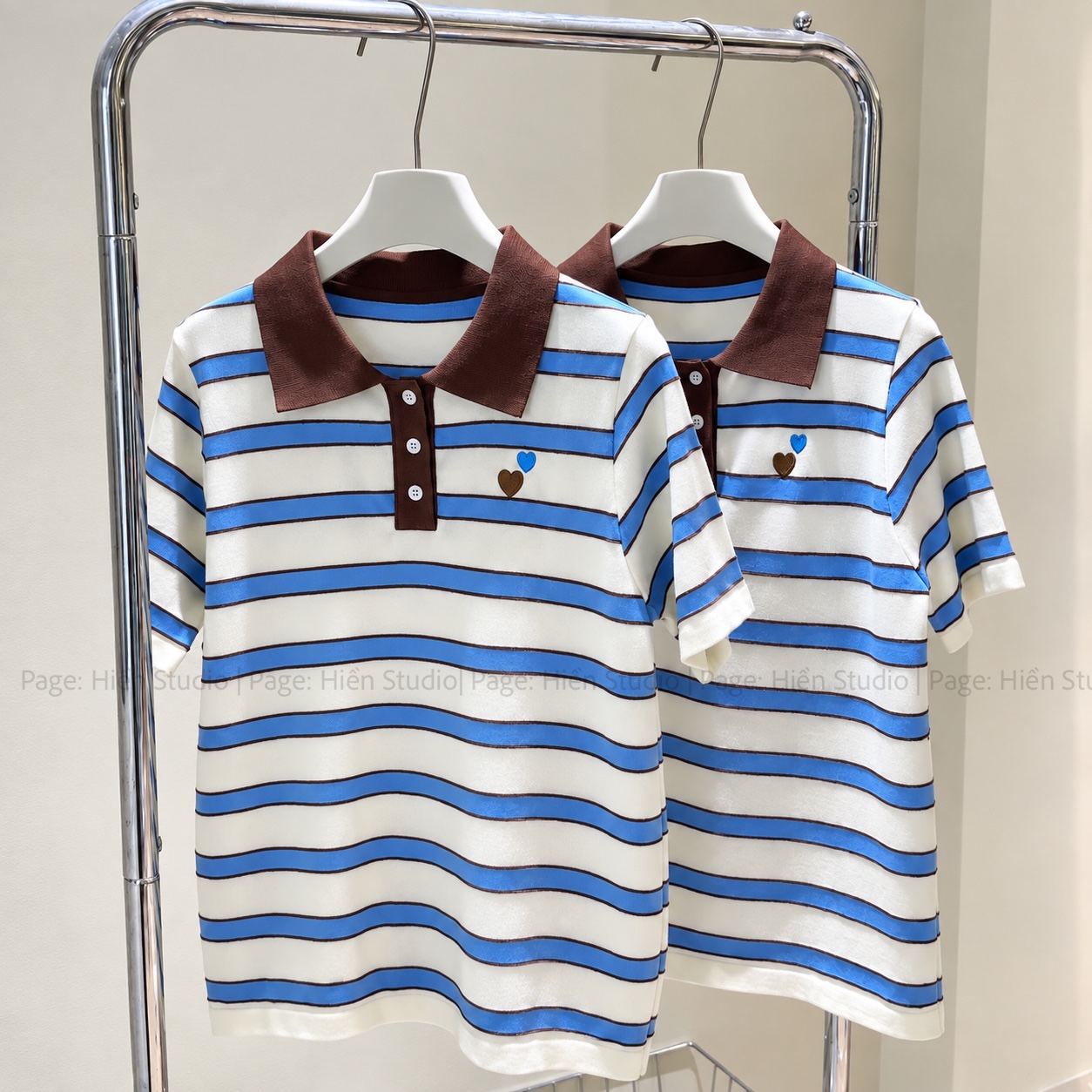 ÁO POLO LEN SỌC XANH