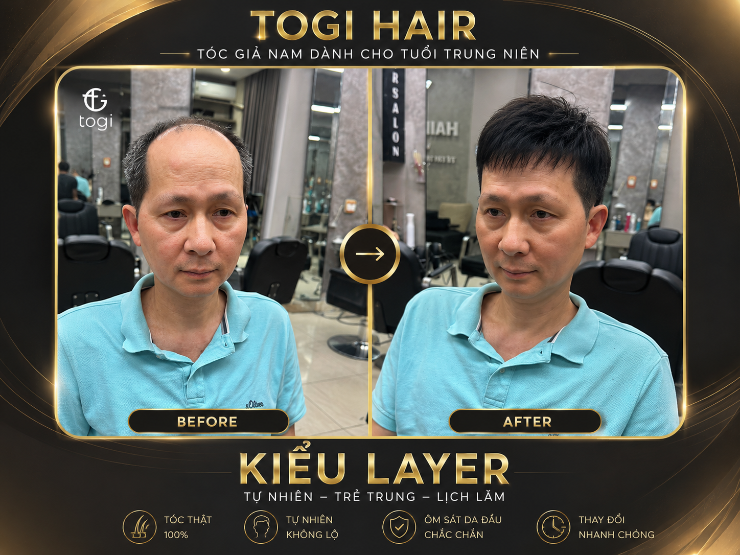 Bí Quyết Chọn Kiểu Tóc Trung Niên Nam Lấy Lại Phong Độ | Togihair