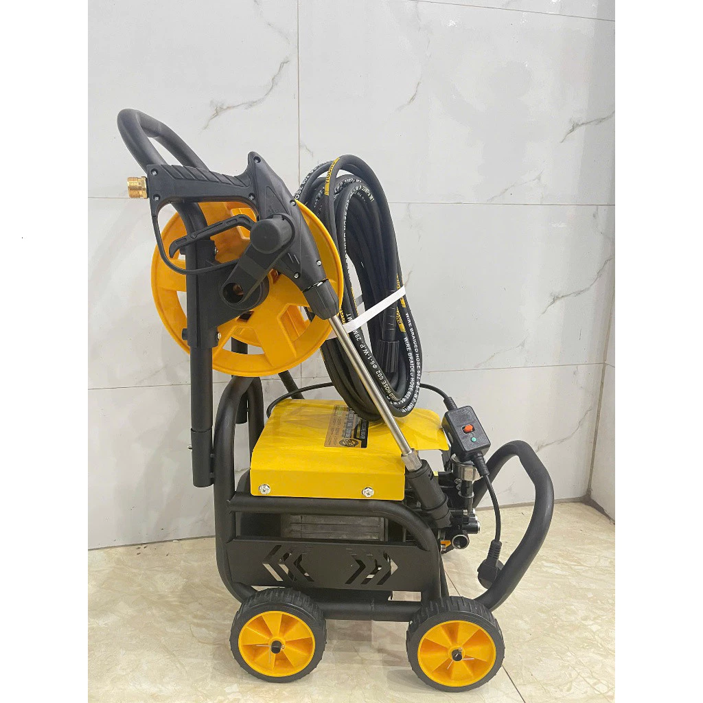 Máy rửa xe bán công nghiệp Kushima siêu mạnh, Dây dài 15m rửa xe, sửa sân, tưới rau- Có Rulo cuốn dây - Giá rẻ_thumbnail_5