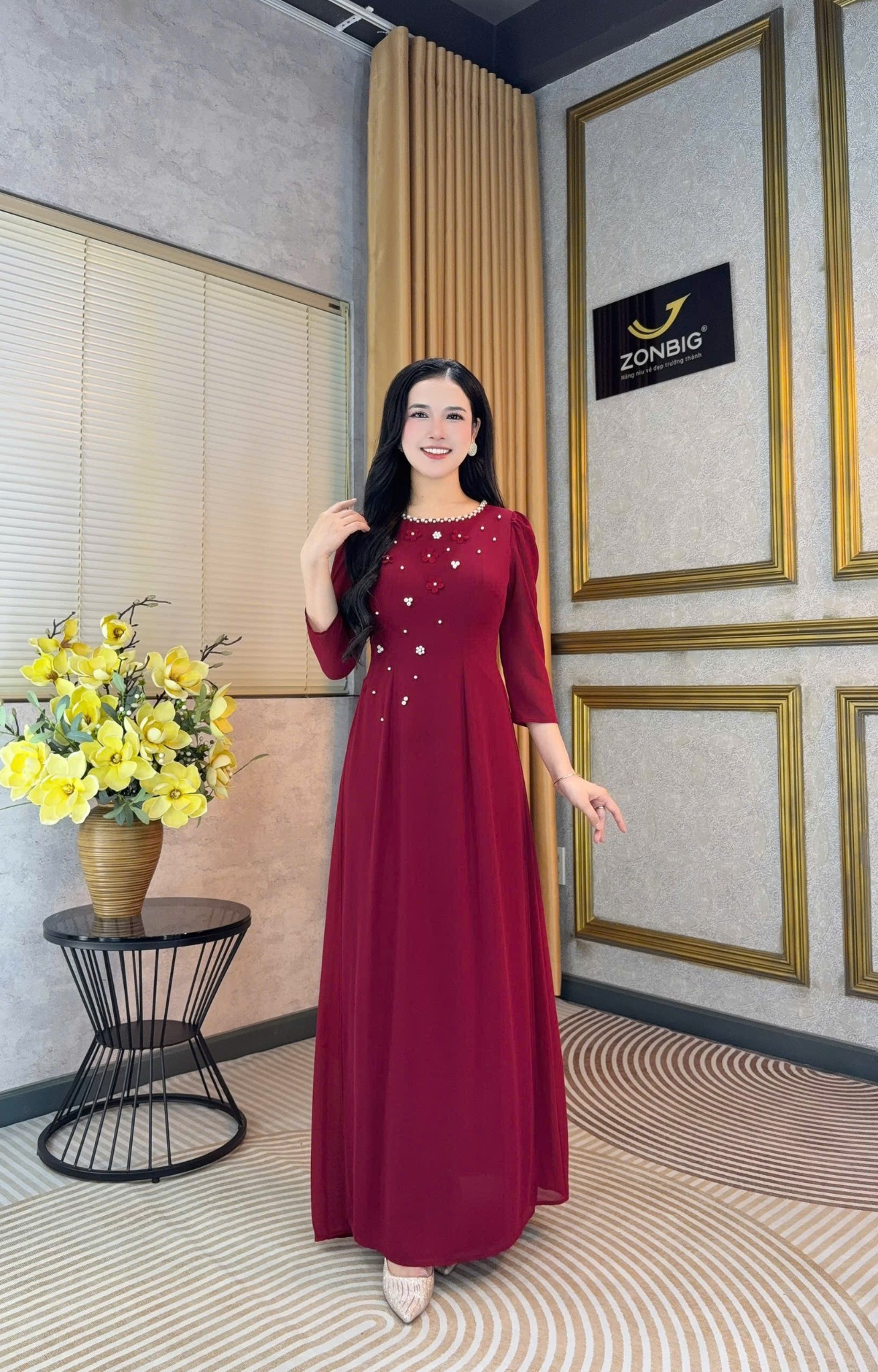 Đầm giả áo dài - Y2223 - Thương hiệu ZONBIG