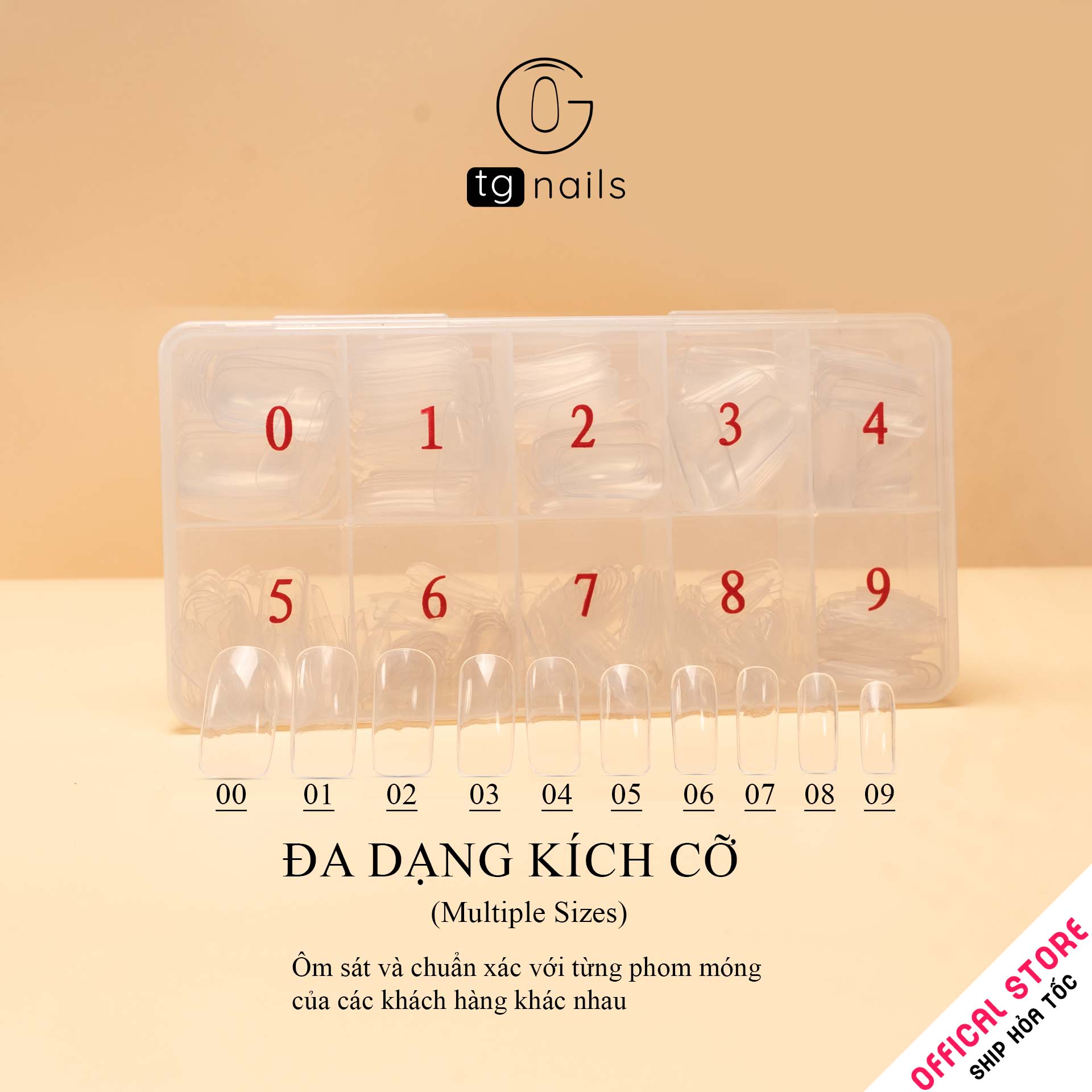 ក្រចកជើងសិប្បនិម្មិតវែង TG Nails
