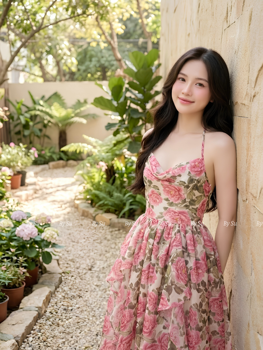M31 - Đầm Hoa Hồng Vintage