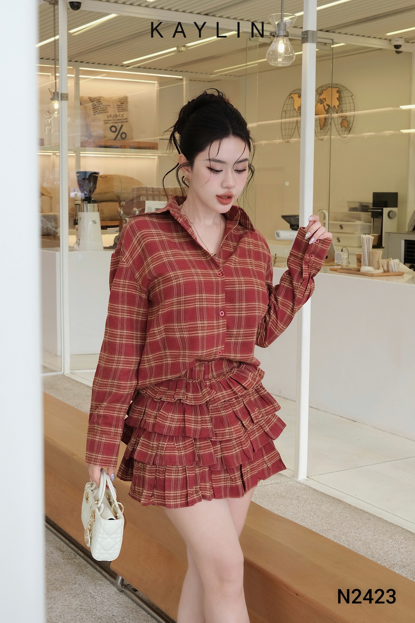 Set Caro KAYLIN Phối Chân Váy Tầng