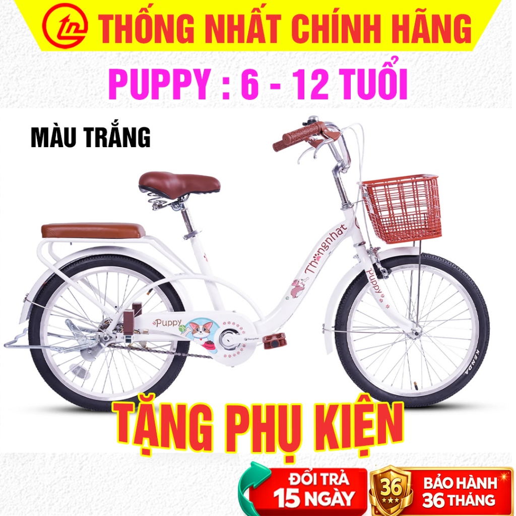 Xe Đạp Thống Nhất Trẻ Em PUPPY 20 Inch Chính Hãng - Tặng Full Phụ Kiện - Xe Đạp Thời Trang Cho Bé_thumbnail_3
