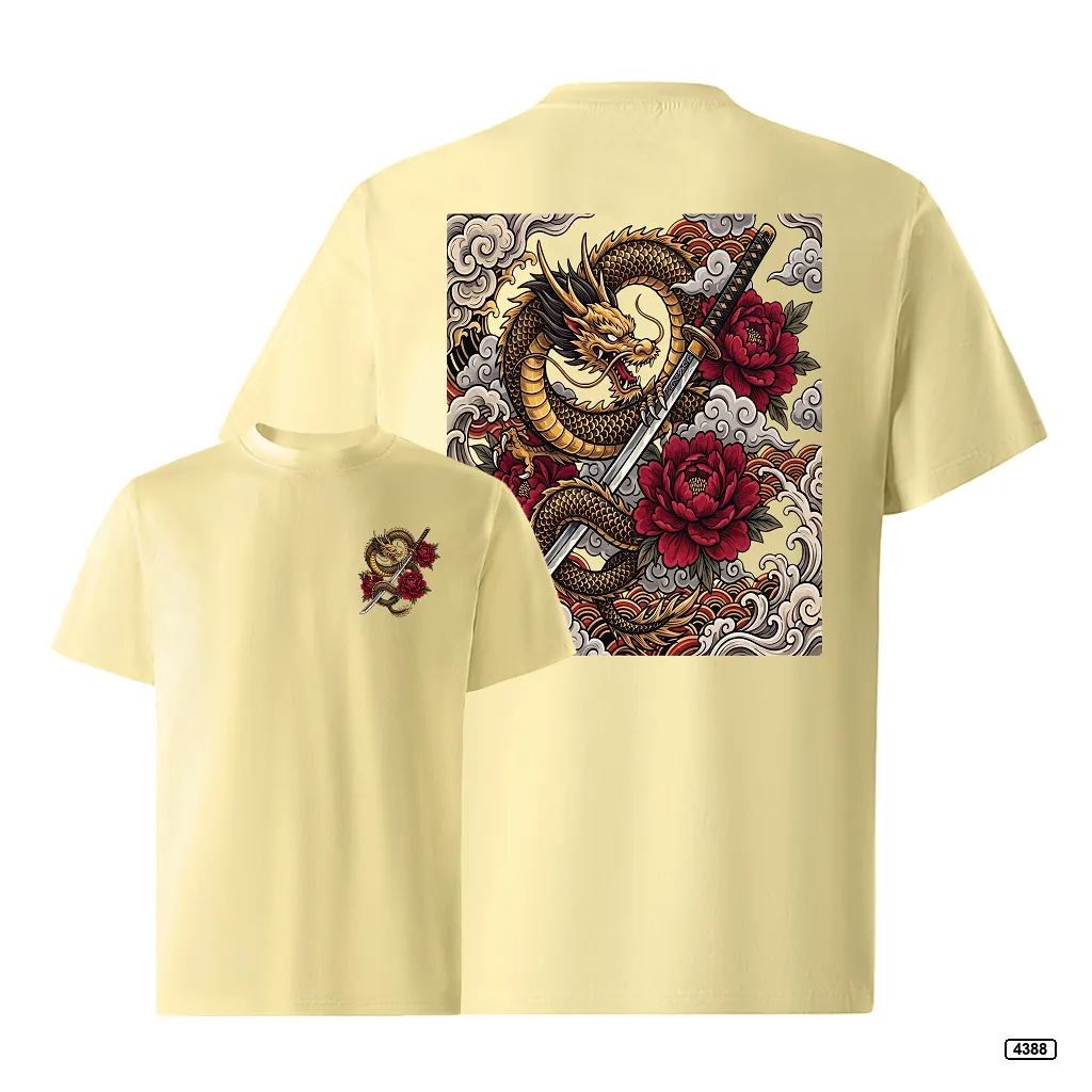 Áo thun nam dragon rose form rộng TeePrint 4388_thumbnail_10