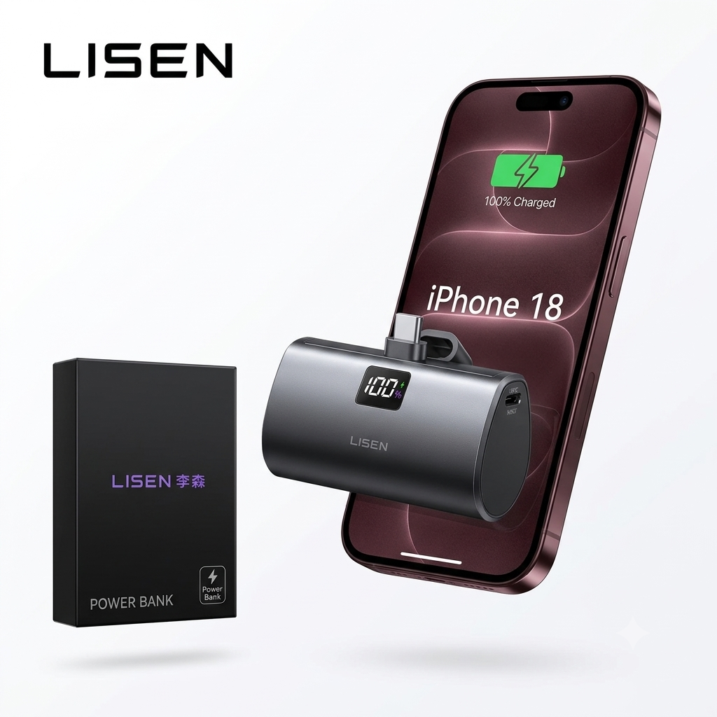 Pin dự phòng LISEN 6800mAh siêu nhỏ gọn, sạc nhanh 22.5W, LISEN - 2E450 / P106