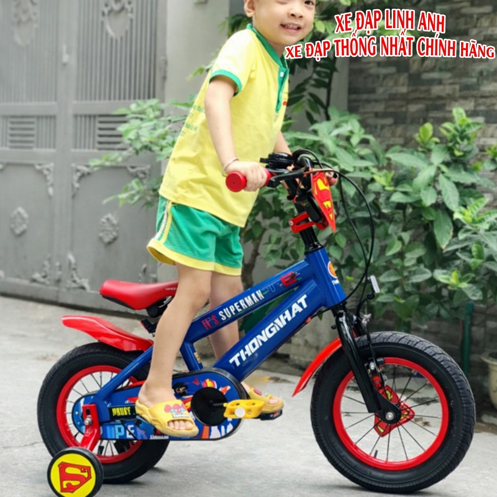 [Tặng Phụ Kiện]Xe Đạp Thống Nhất Trẻ Em Superman Chính Hãng - Xe Đạp Siêu Nhân Cho Bé Trai Chính Hãng_thumbnail_1