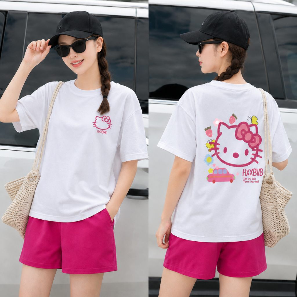 [Form Rộng] Set bộ thun nữ hình HELLO KITTY  - Loza BP731 BP731