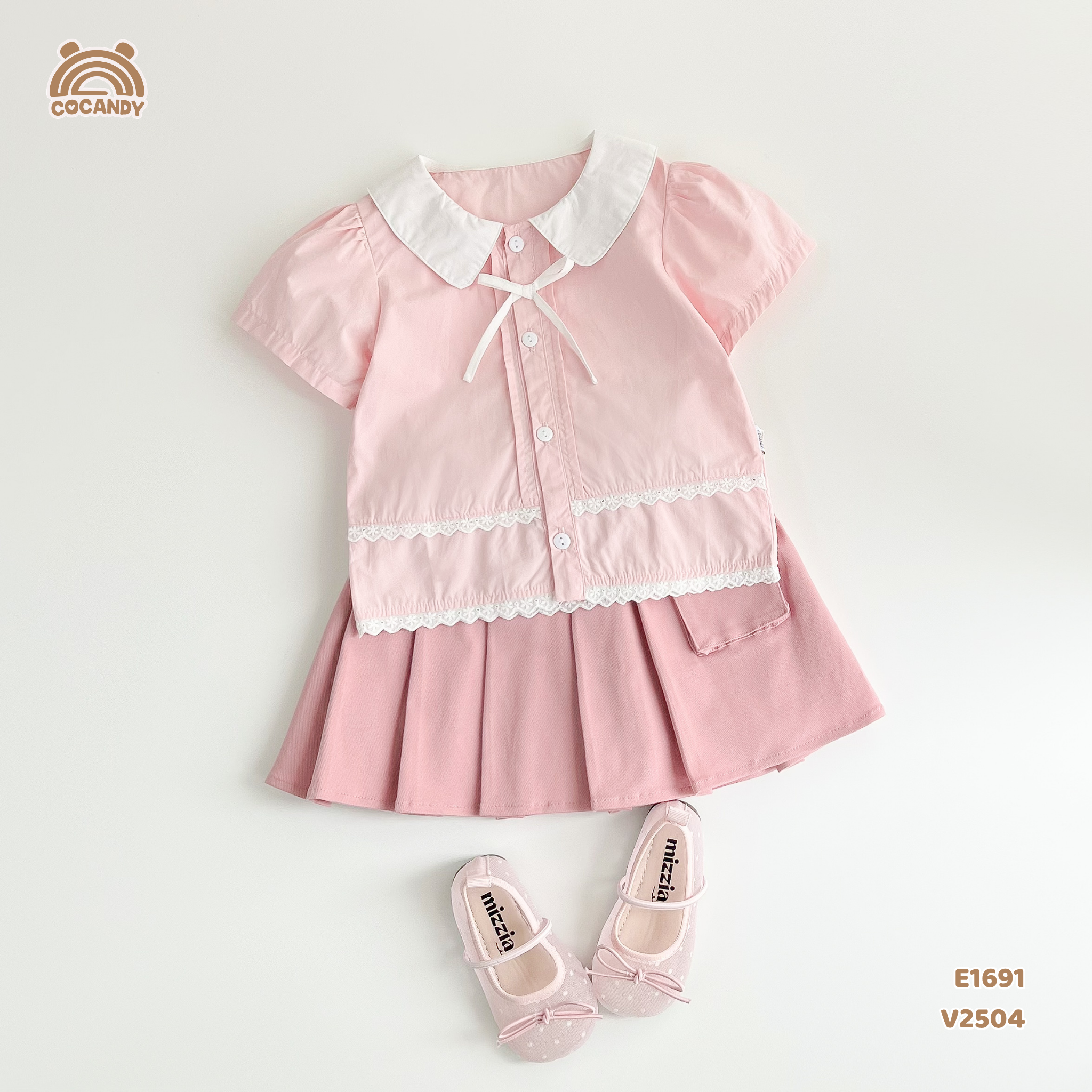 Chân váy cộc kaki HỒNG phối túi cúc_thumbnail_1