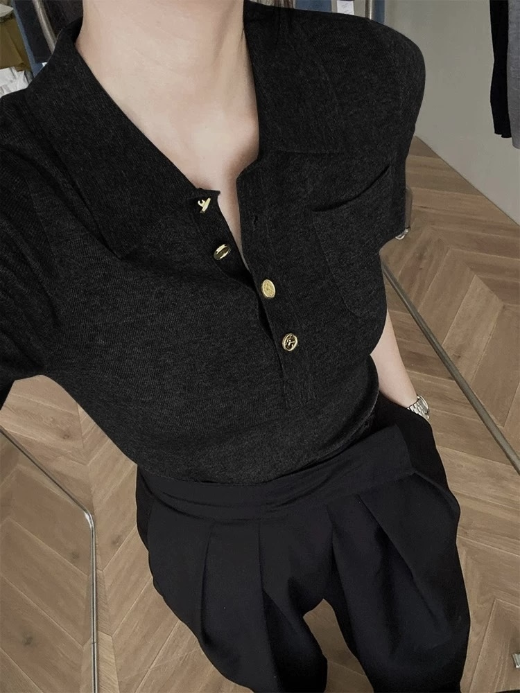 MS BE0603339: ÁO POLO ĐEN – THANH LỊCH