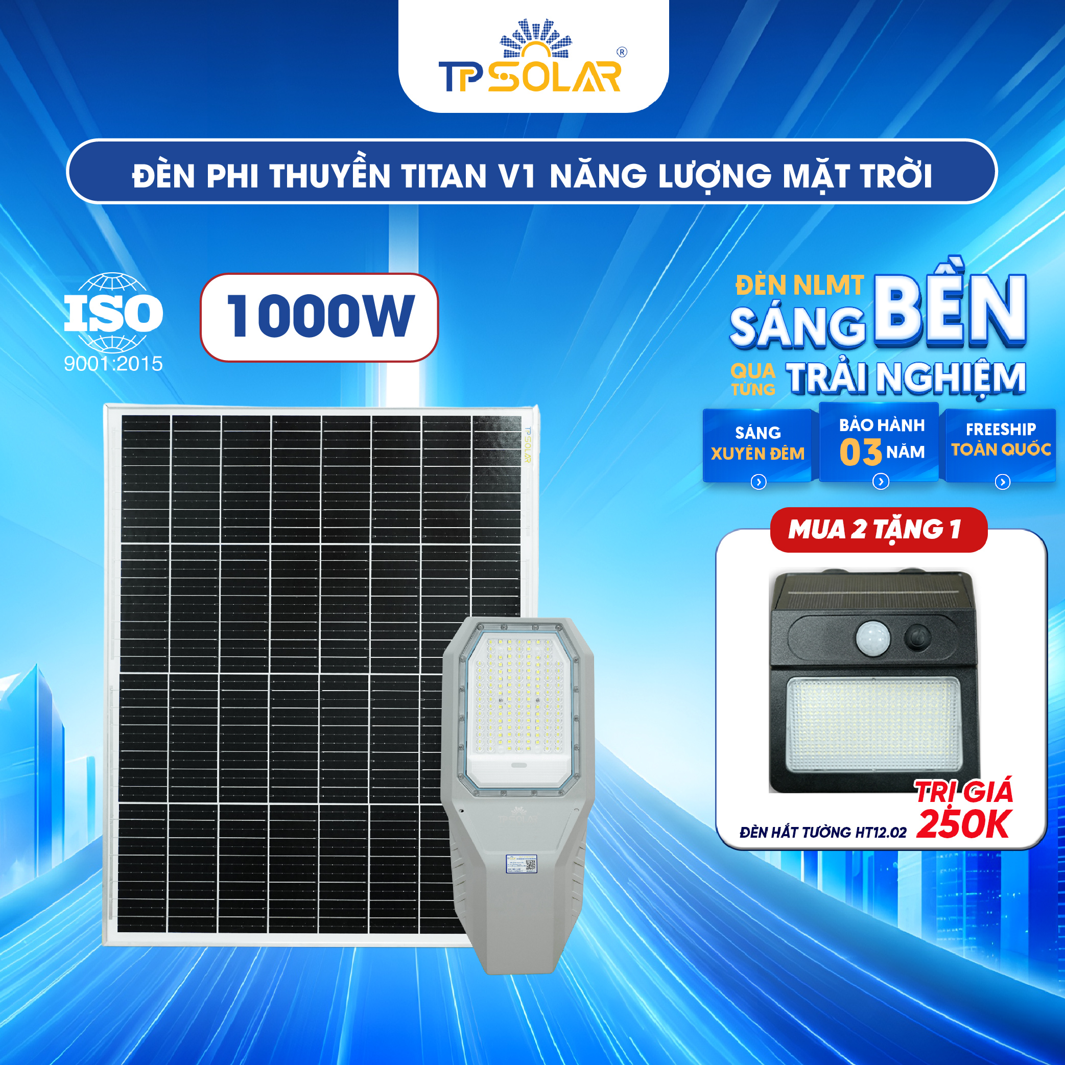 Đèn phi thuyền TITAN V1 năng lượng mặt trời TP SOLAR PRO PT21