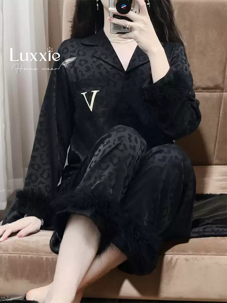 N140 Pijama lụa báo lông vũ sang trọng_thumbnail_2
