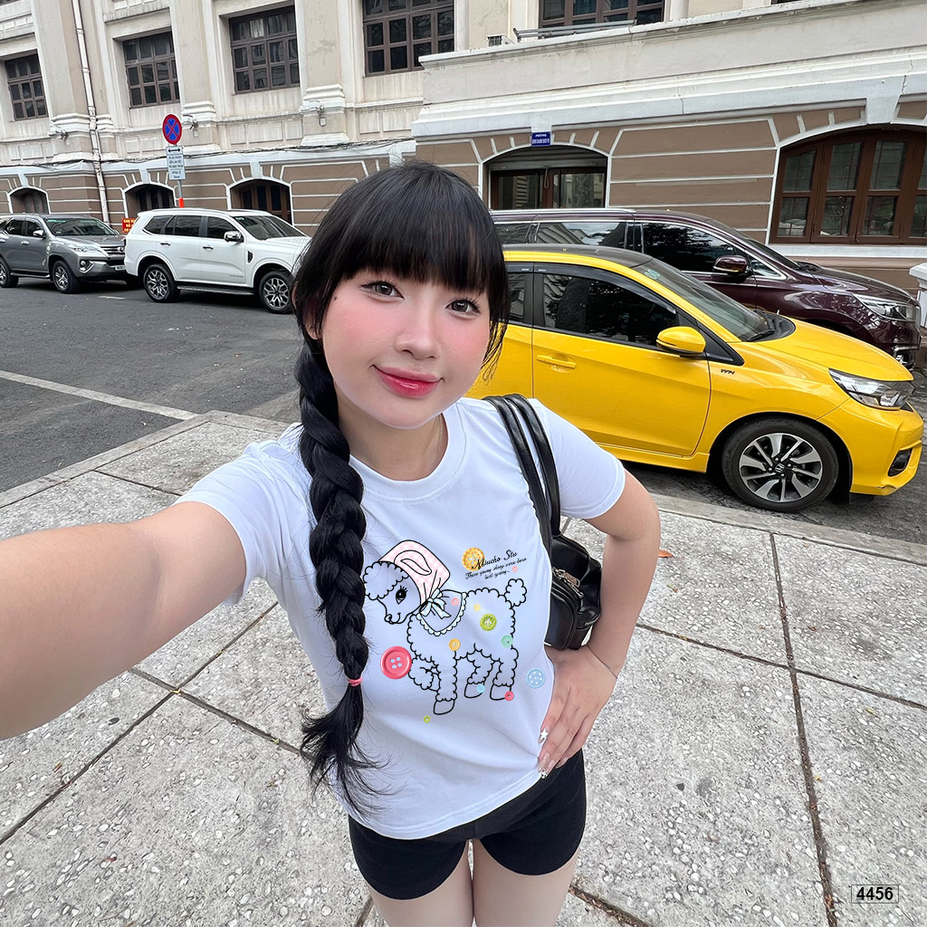 Áo baby tee Hàn Quốc form ôm poodle cute Miucho 4458_thumbnail_5
