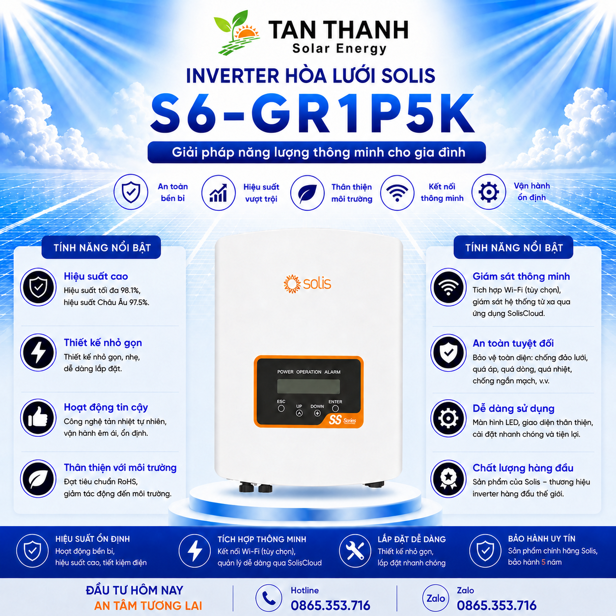 Solis S6-GR1P5K-S 5kW 1 Pha