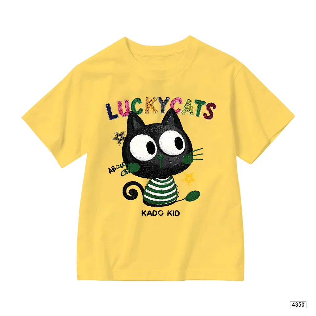 Áo thun bé trai bé gái form rộng Lucky Cats Kado 4350_thumbnail_0