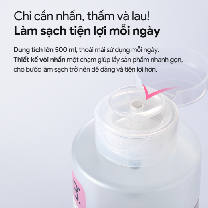 [BANOBAGI] Nước tẩy trang Bano:Bagi Derma Cleansing Water nắp nhấn 500ml_thumbnail_9