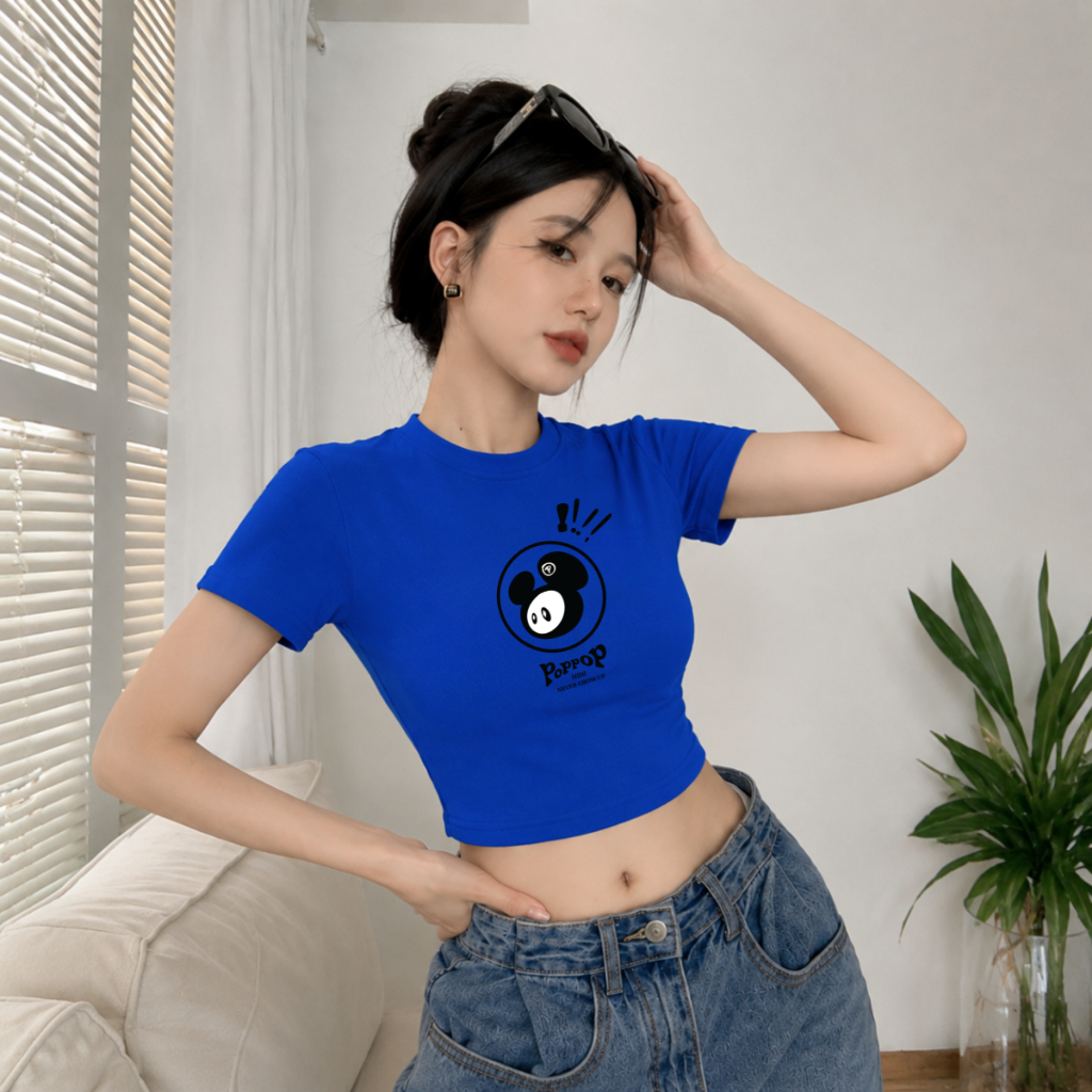 Áo Croptop nữ hình gấu Poppop - Loza CR8589_thumbnail_4