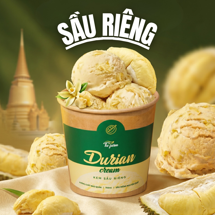 Kem Gelato - Vị Sầu Riêng Musang King