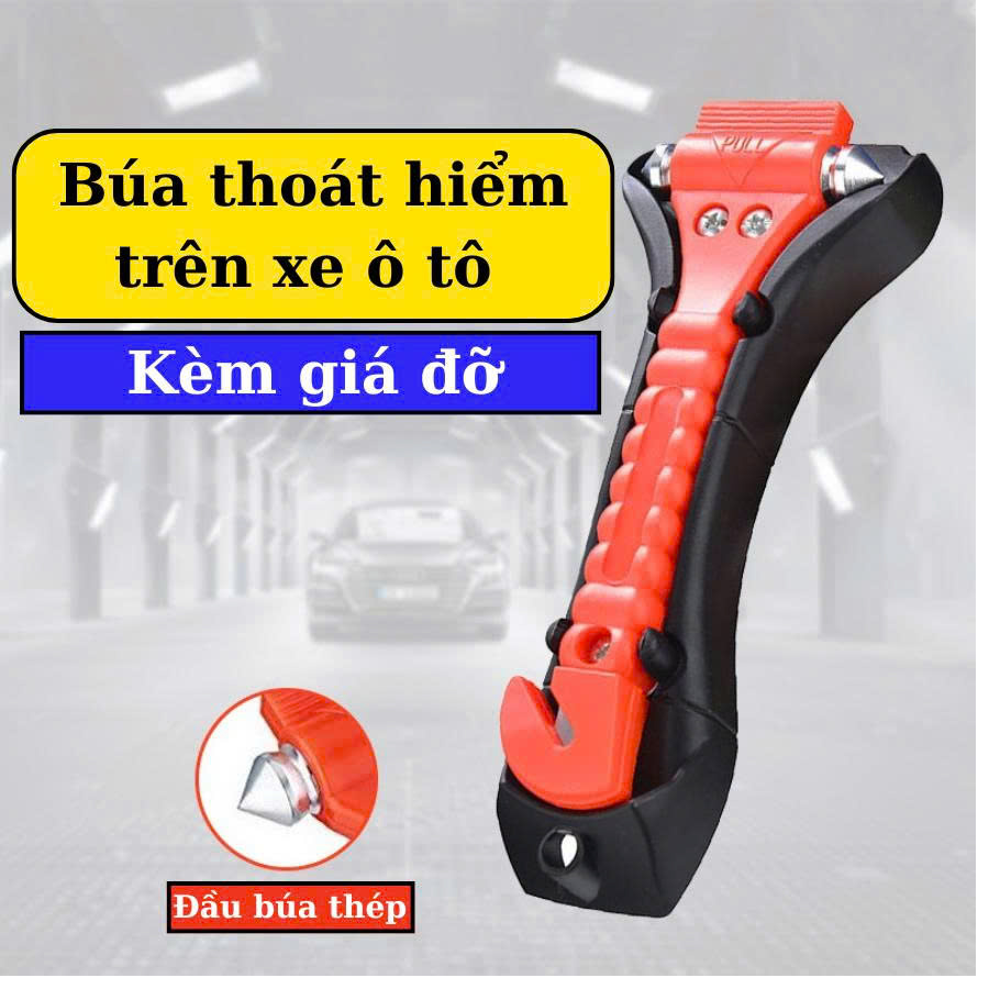 Búa Phá Kính Ô Tô GCAR Thép Cacbon Kèm Dao Cắt Dây Đai_thumbnail_7