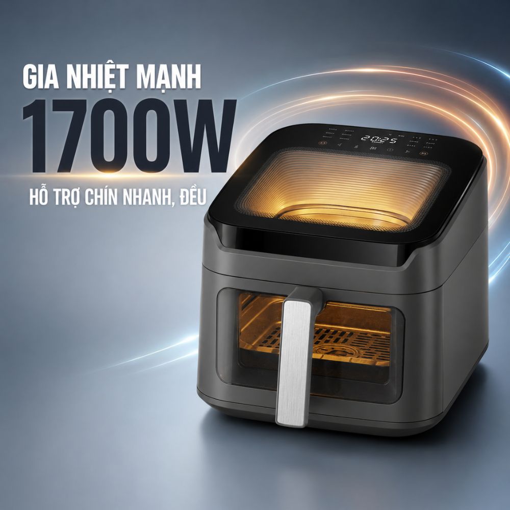 Nồi chiên không dầu Mishio MK473 7L - Quan sát món ngon qua cửa kính_thumbnail_13