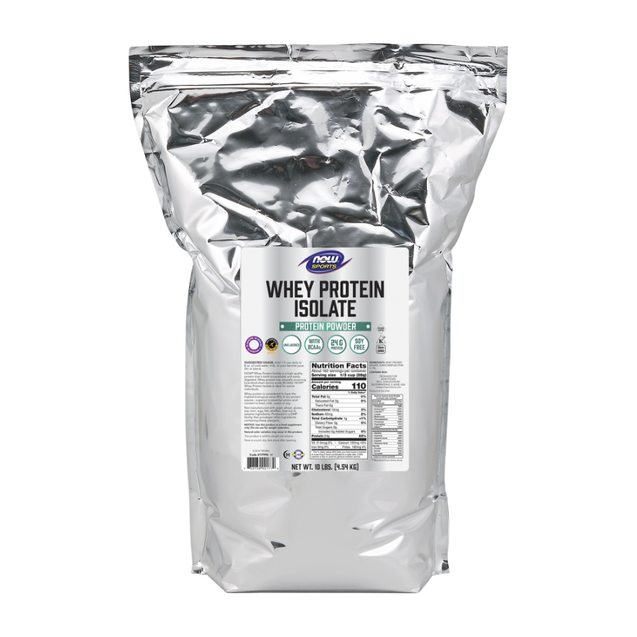 Now Sports Whey Protein Isolate, 10 Lbs (4.54 kg)