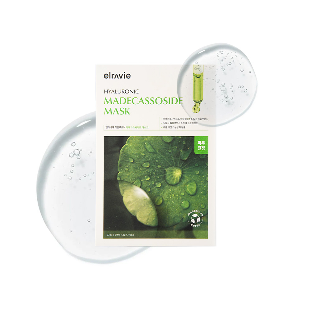 Mặt nạ cấp ẩm, làm dịu, giảm đỏ, hạ nhiệt độ da Elravie Hyaluronic Madecassoside