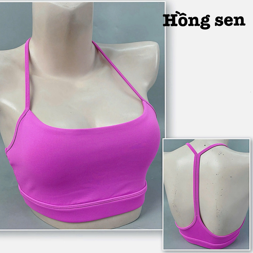 Yumii Sportswear Áo Lót Thể Thao Tập Gym Tập Yoga Nữ Áo Bra Hai Dây Chữ T Không Gọng Mềm Mịn Vải Co Dãn Sẵn Mút_thumbnail_3