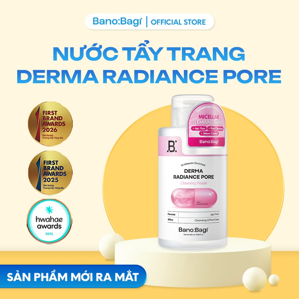 [BANOBAGI] Nước tẩy trang Bano:Bagi Derma Cleansing Water nắp nhấn 500ml_thumbnail_5