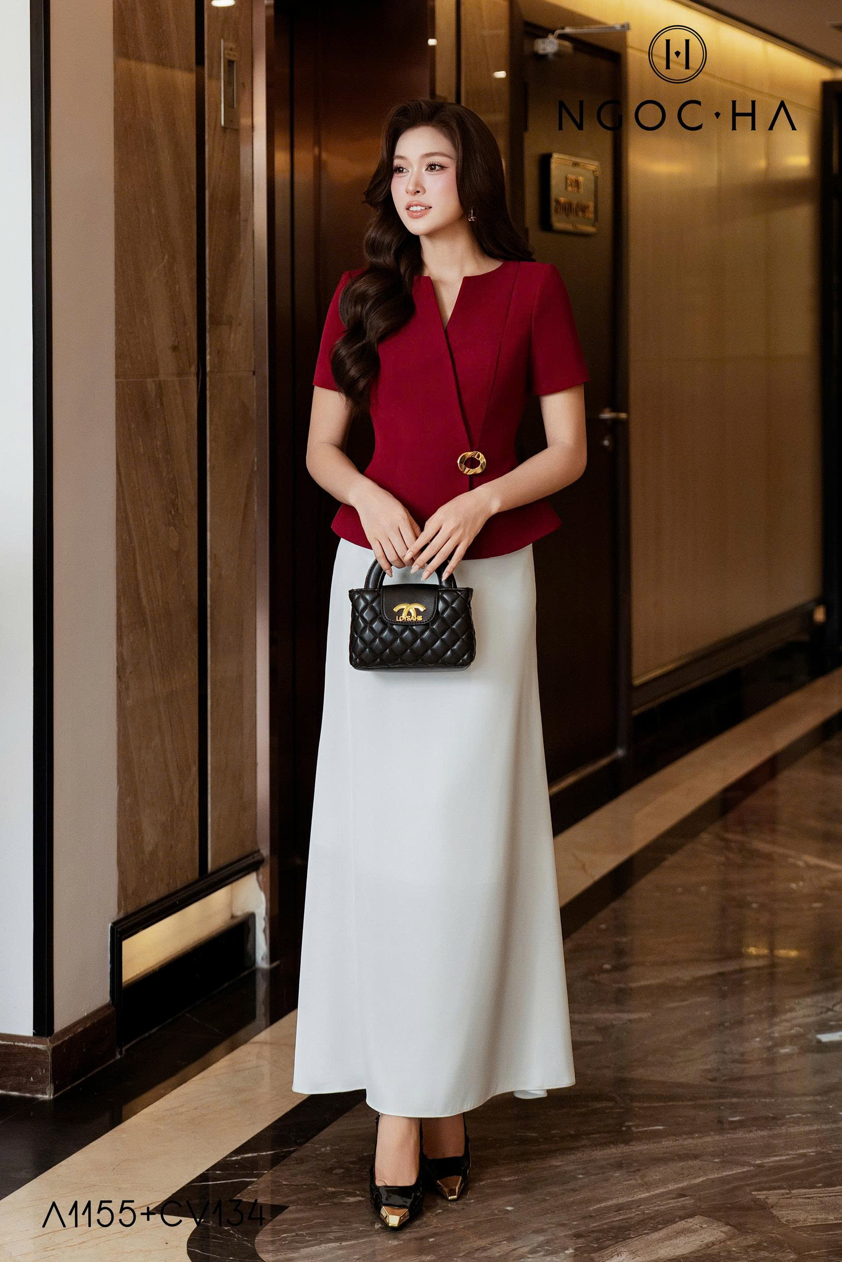 Leika Top_ Áo Kiểu Cổ V  A1155_thumbnail_4