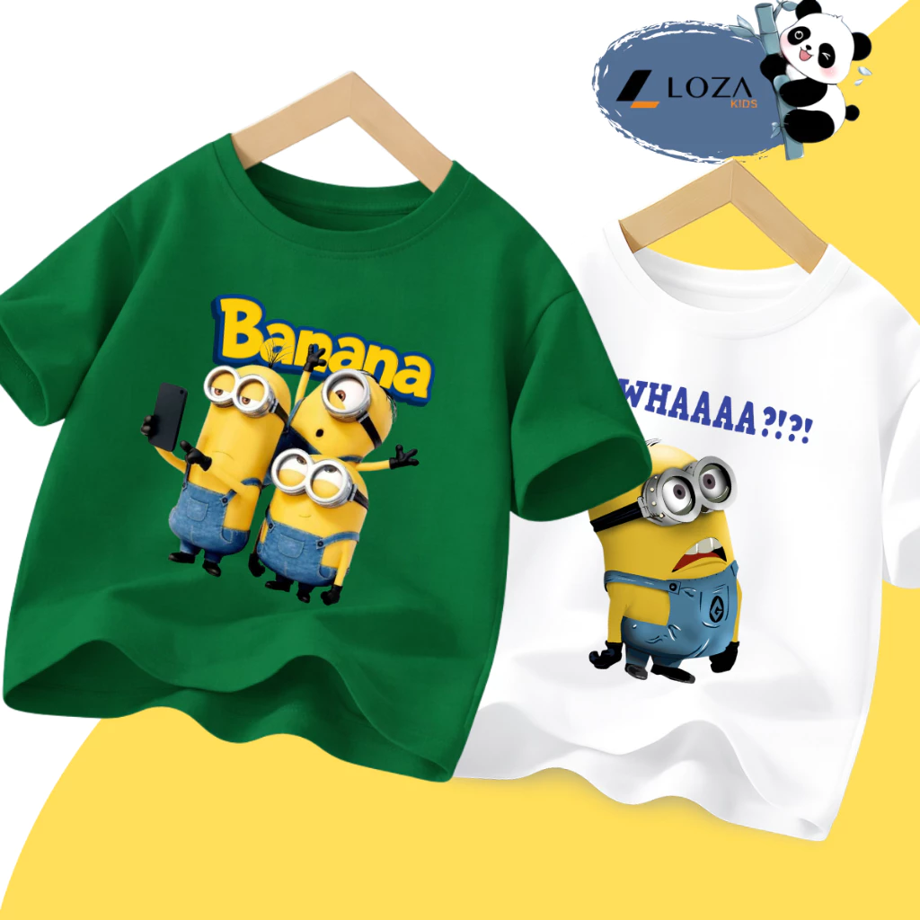 Áo thun bé trai BST MINION BANANA Hot trend - Loza Kids AT009 AT009