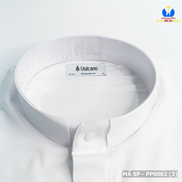 Áo sơ mi cổ côn ngắn tay XL màu trắng X 5C_thumbnail_3