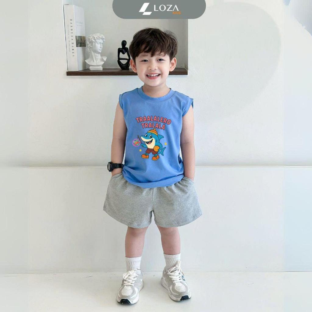 [XẢ KHO BỘ BA LỖ] Bộ ba lỗ cho bé trai nhiều mẫu lẻ size từ 15-40kg - Quần áo bé trai - Loza Kids XABL01_thumbnail_42