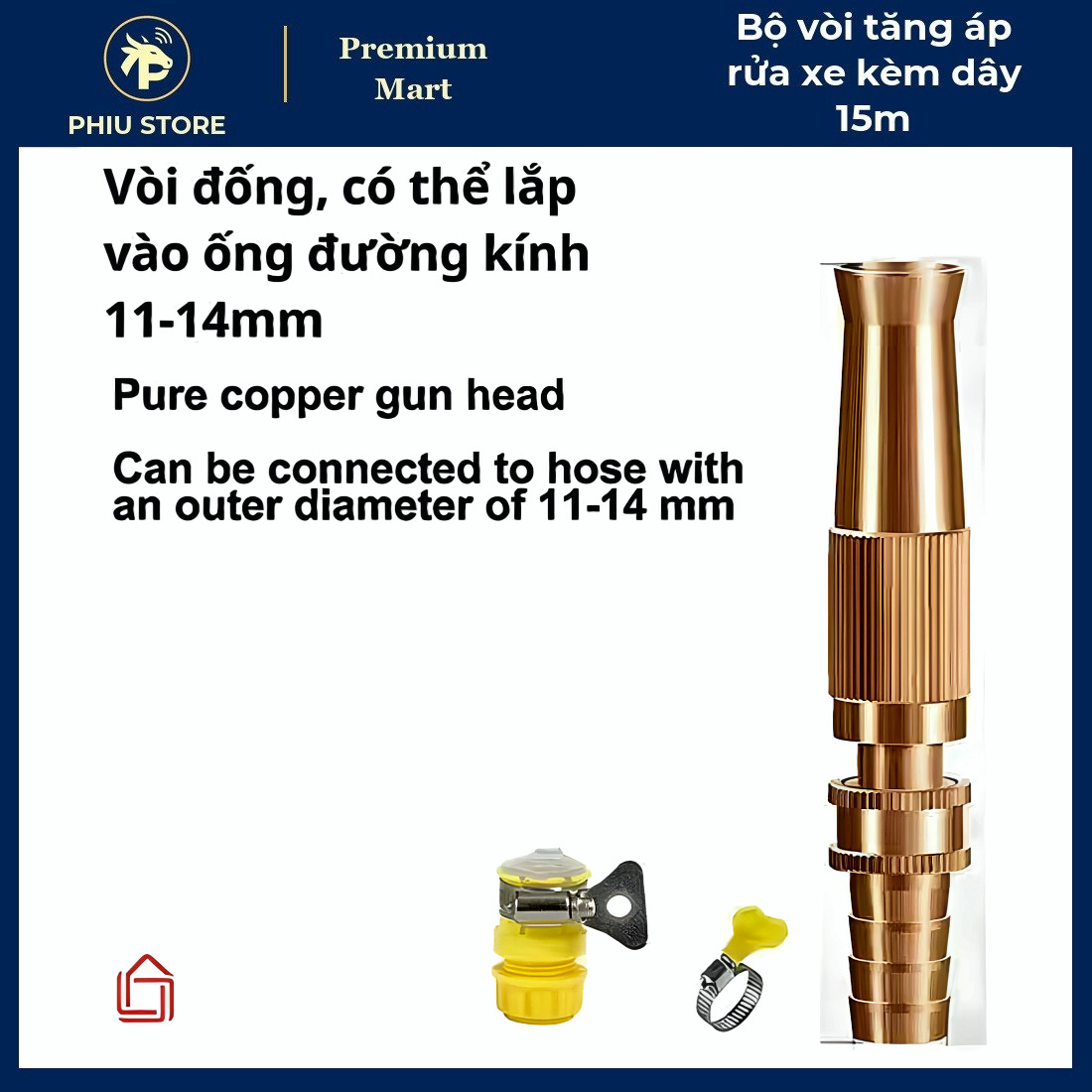 Dây Xịt Rửa Xe 15m - Bộ Vòi Tăng Áp Rửa Xe kèm Dây 15m, Dây Xịt Rửa Xe Áp Lực - PHIU STORE_thumbnail_3