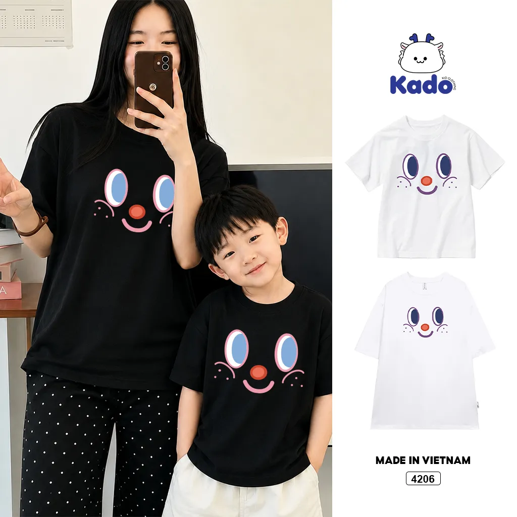 Áo thun gia đình Mặt cười đáng yêu Kado 4206
