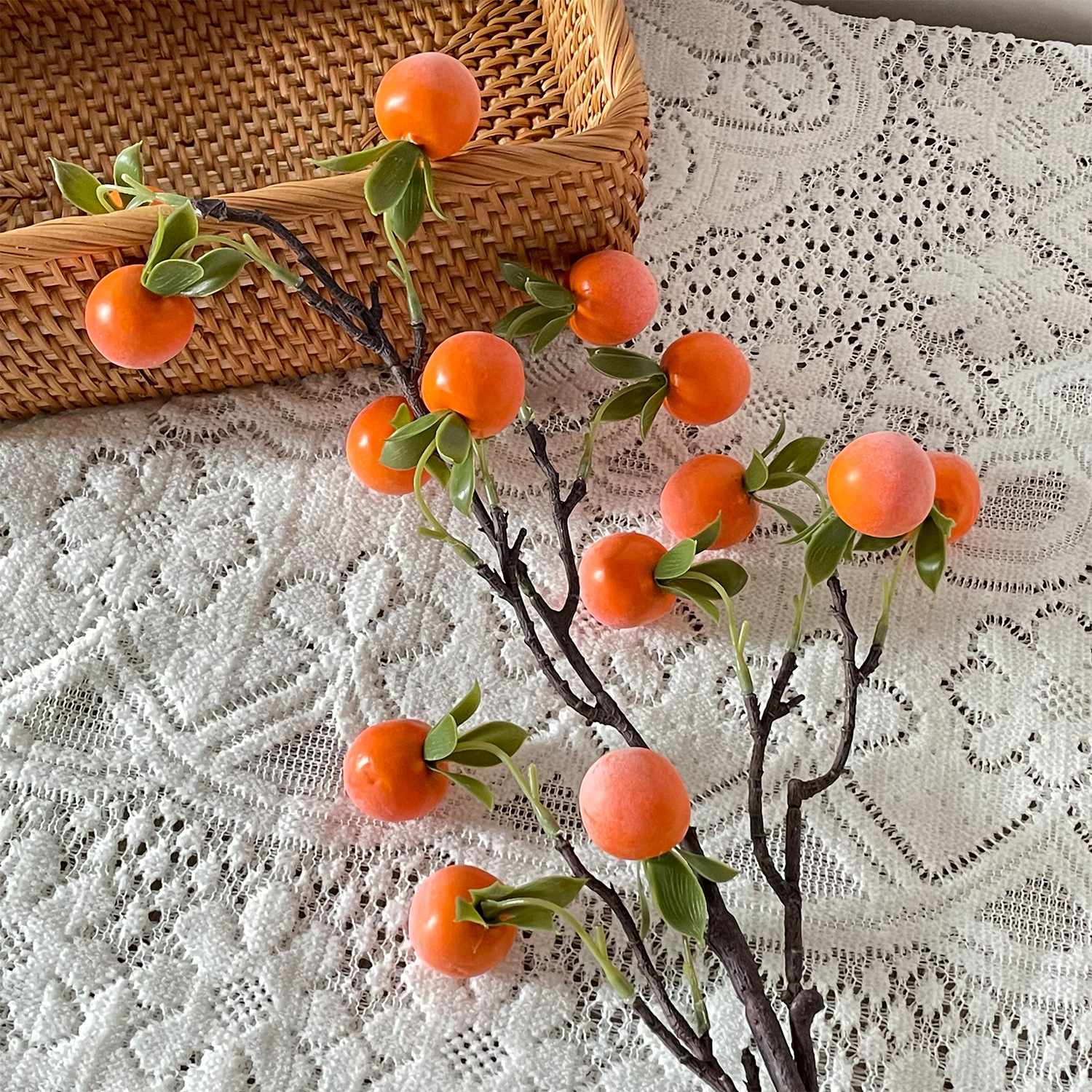 Cành Hồng Như Ý 14 Quả Decor Nhà_thumbnail_2