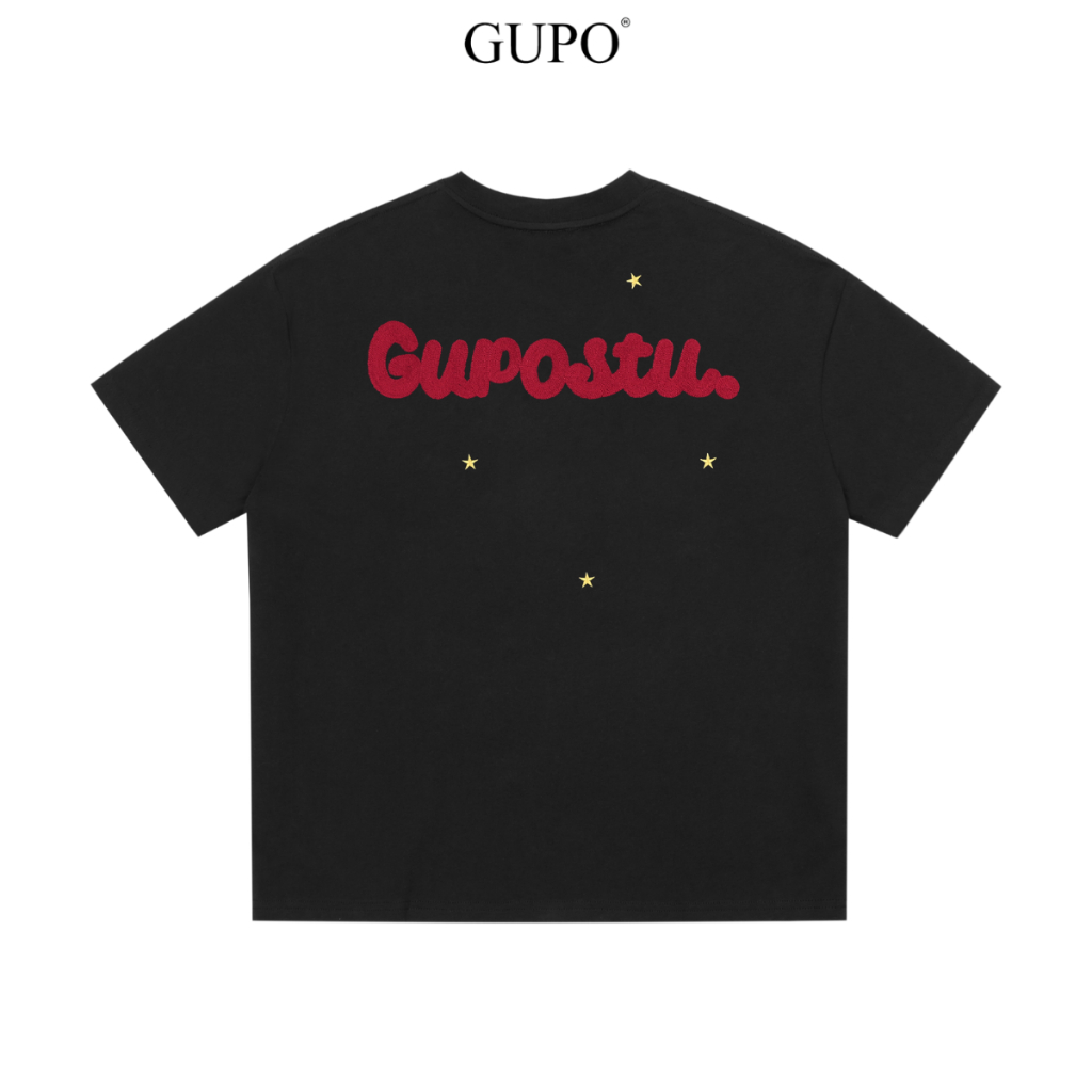 Áo Thun Boxy 280GSM “STAR” Thêu Len GUPO Unisex Nam Nữ Cotton Local Brand - TSS01